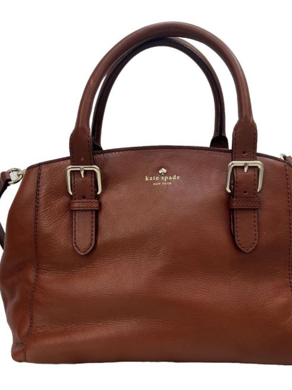 kate spade Brighton Park Sloan brown leather satchel with slight flaws - Picture 2 of 8